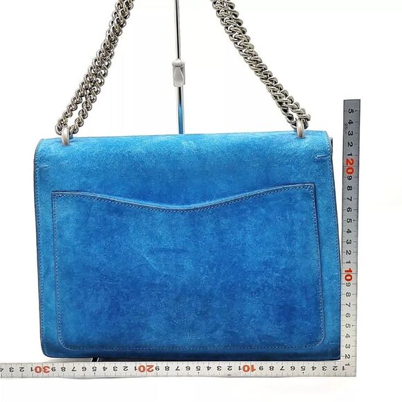 Auth Gucci Cerulean Blue Suede Dionysus Shoulder Bag Medium - Picture 2 of 9